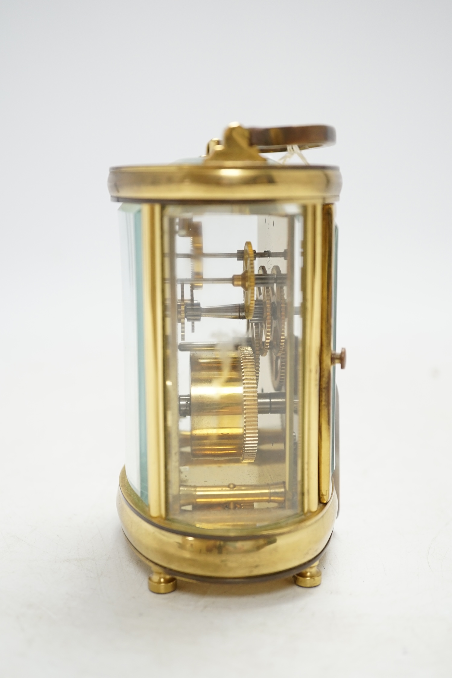 A carriage timepiece signed Charles Frodsham to the dial, with Royal Household connection, 12cm. Condition - fair, not tested